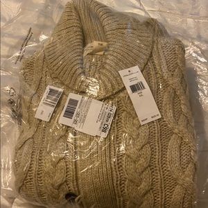 Cable cotton blend cardigan